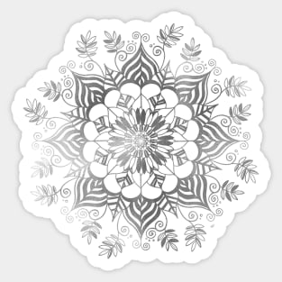 Floral Mandala - Silver Sticker